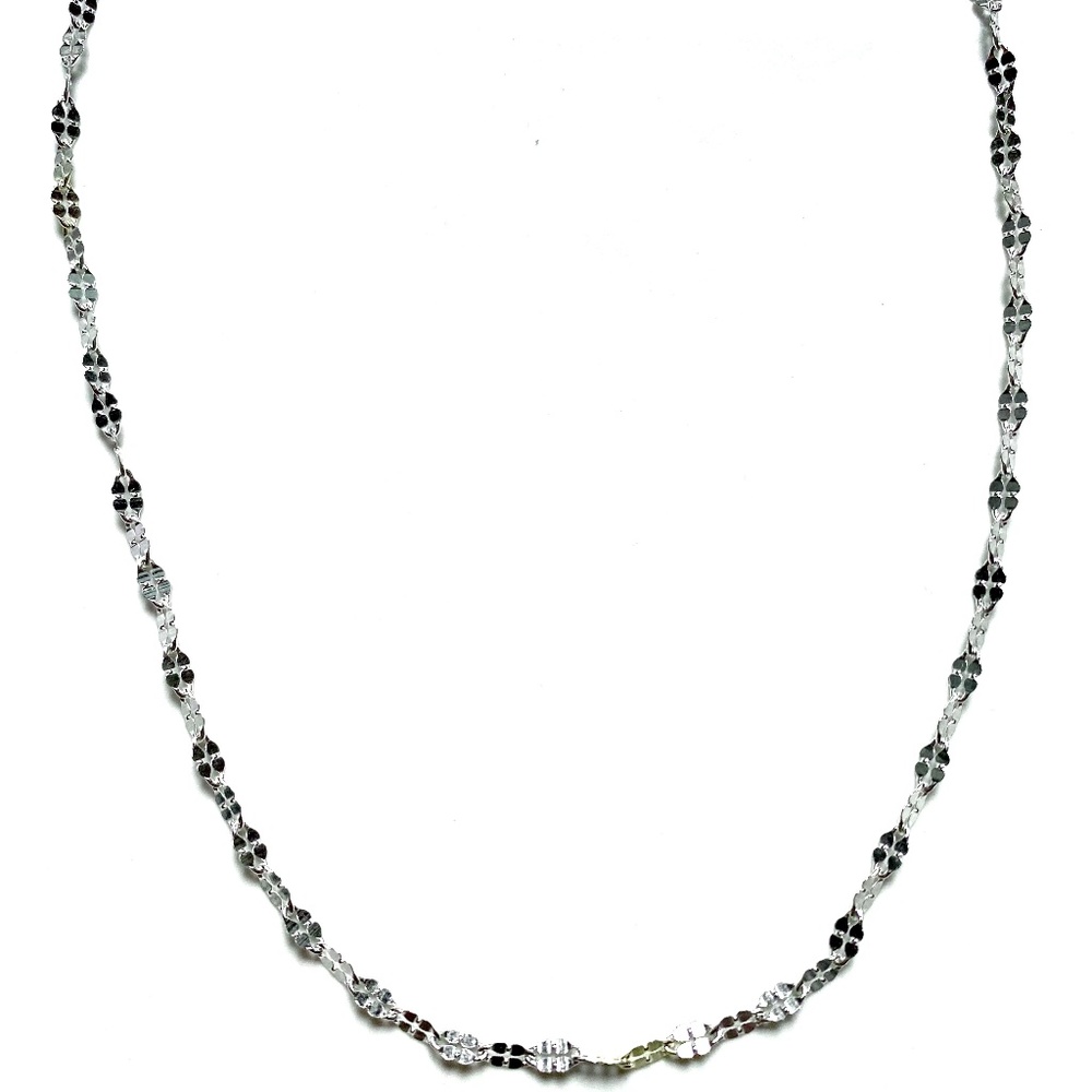 Sterling Silver 18” Flat Cable Style Chain
